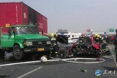 越南国产卡车车祸视频最新,多车连环相撞！